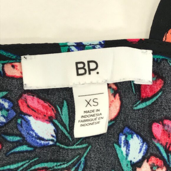 BP. Easy Tank Minidress Women's XS Black Tulip Floral Unlined Summer Casual - Picture 11 of 12